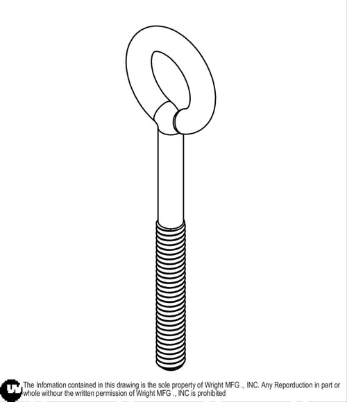 Eye Bolt 1/4-20 x 2 1/2 Z 11990062 Default Title