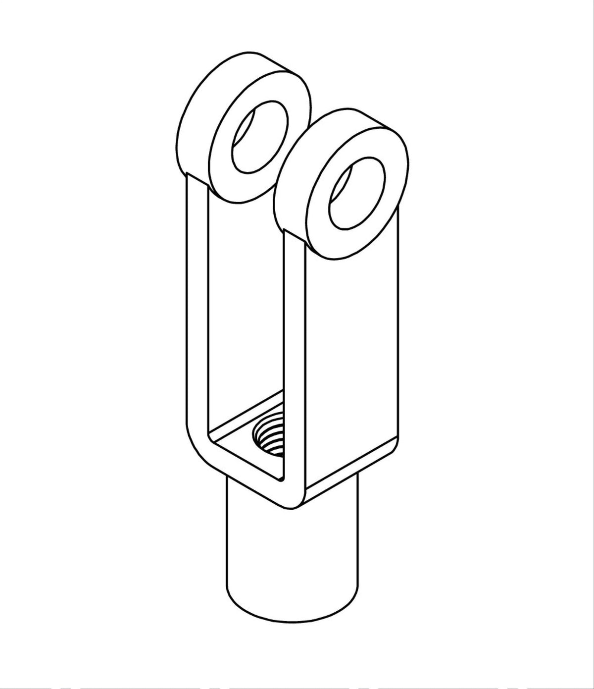 Yoke End, 3/8-24, Brake Push Rod 12990014 Default Title