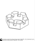Castle, Jam-Type Nut 1-14 Thread 12990025 Default Title