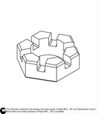 Castle, Jam-Type Nut 1-14 Thread 12990025