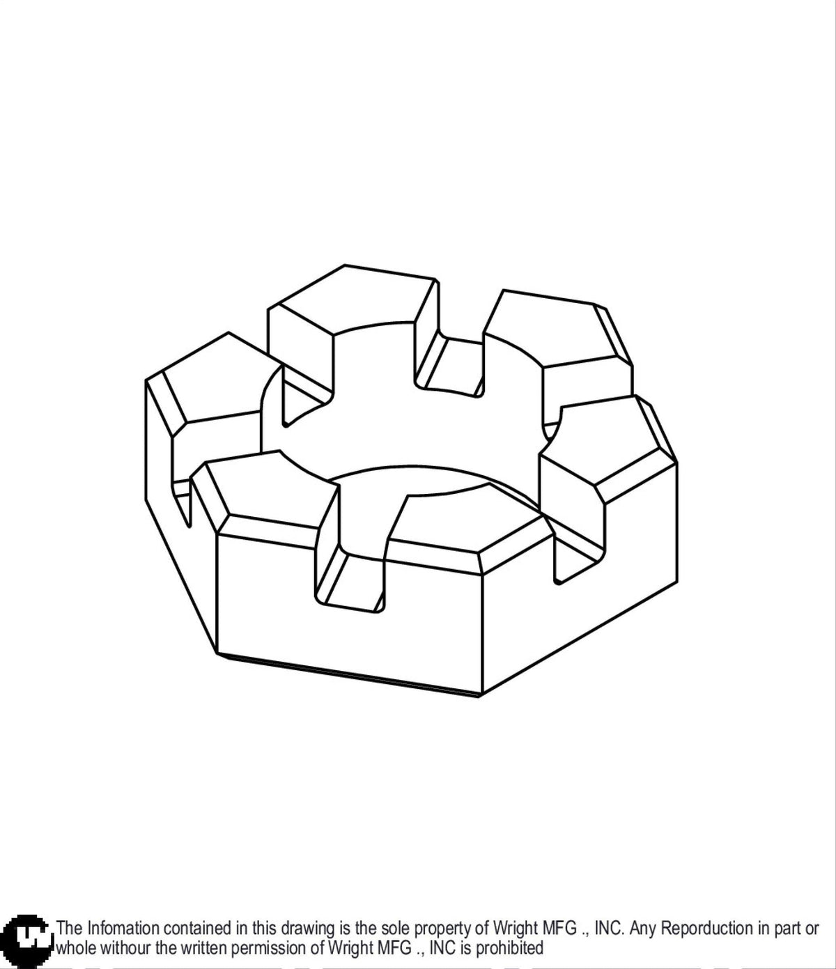 Castle, Jam-Type Nut 1-14 Thread 12990025