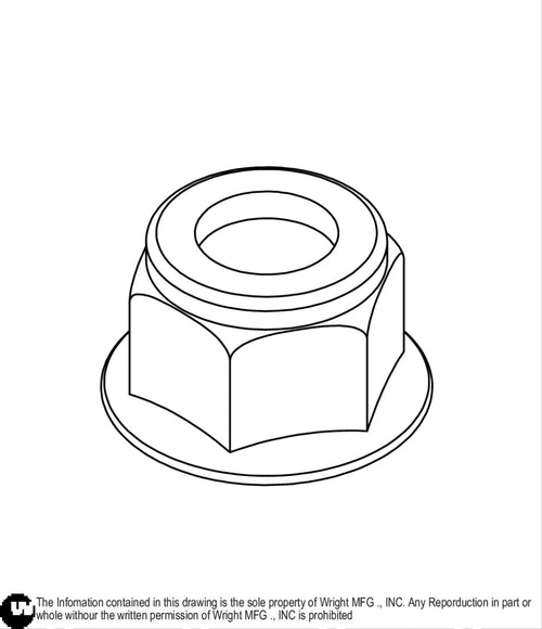 Flanged Nylock Nut 1/2-13 12990076 Default Title