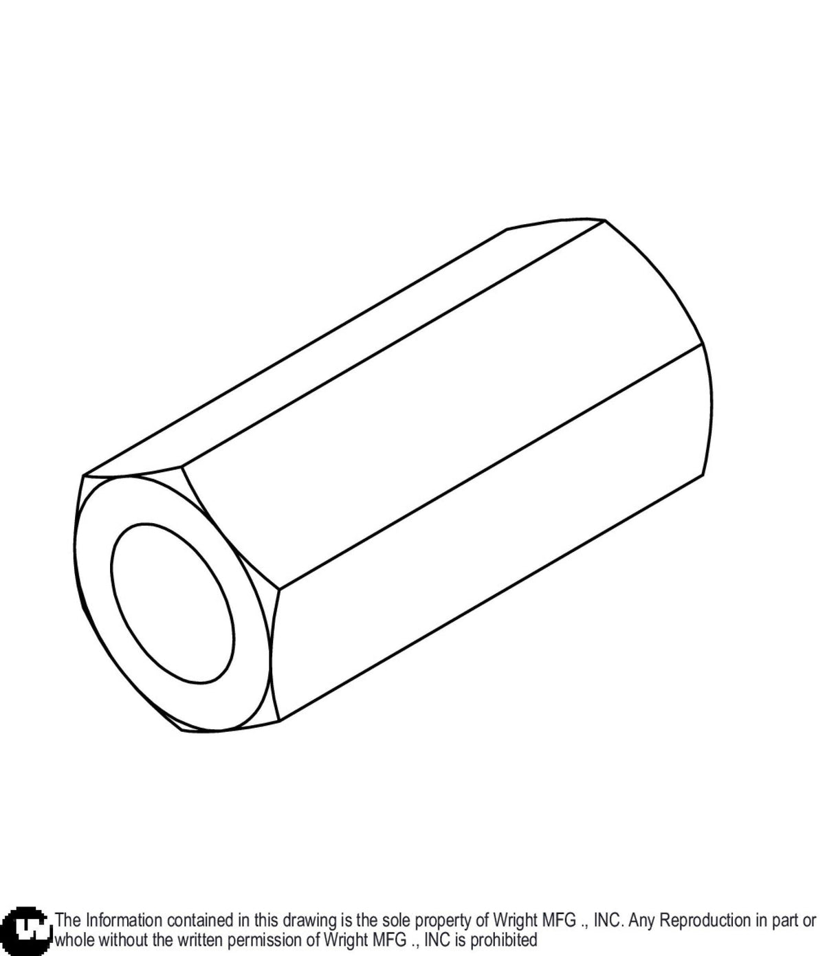 Hex Coupling Nut 5/16-24 x 1 1/8 12990096 Default Title