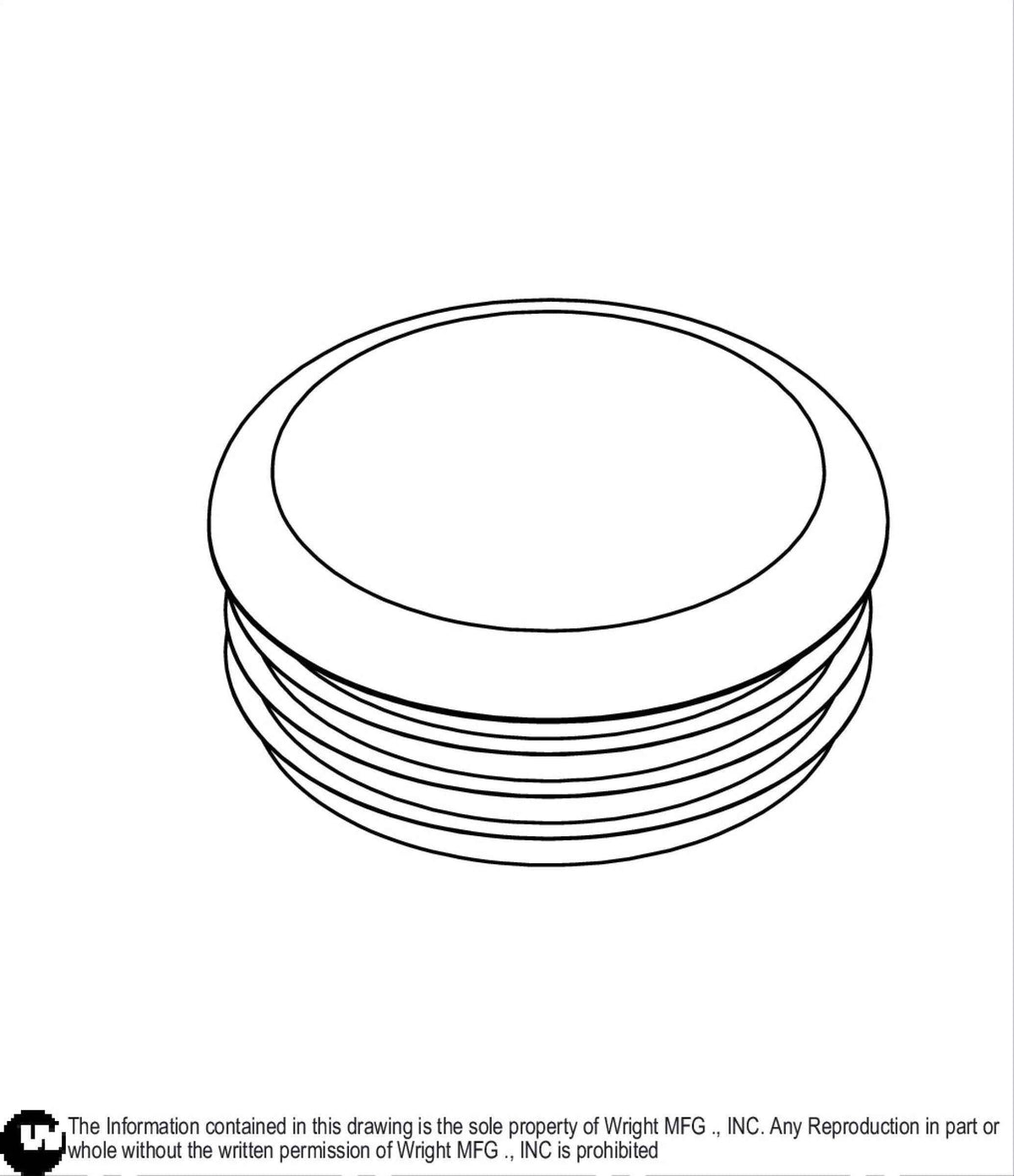 Ribbed Plastic Cap 2 In. (Rep 17460004) 17460024 Default Title