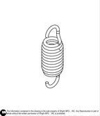 Black Hydro Pump Spring HG#51833 31490098.