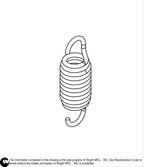 Black Hydro Pump Spring HG#51833 31490098.