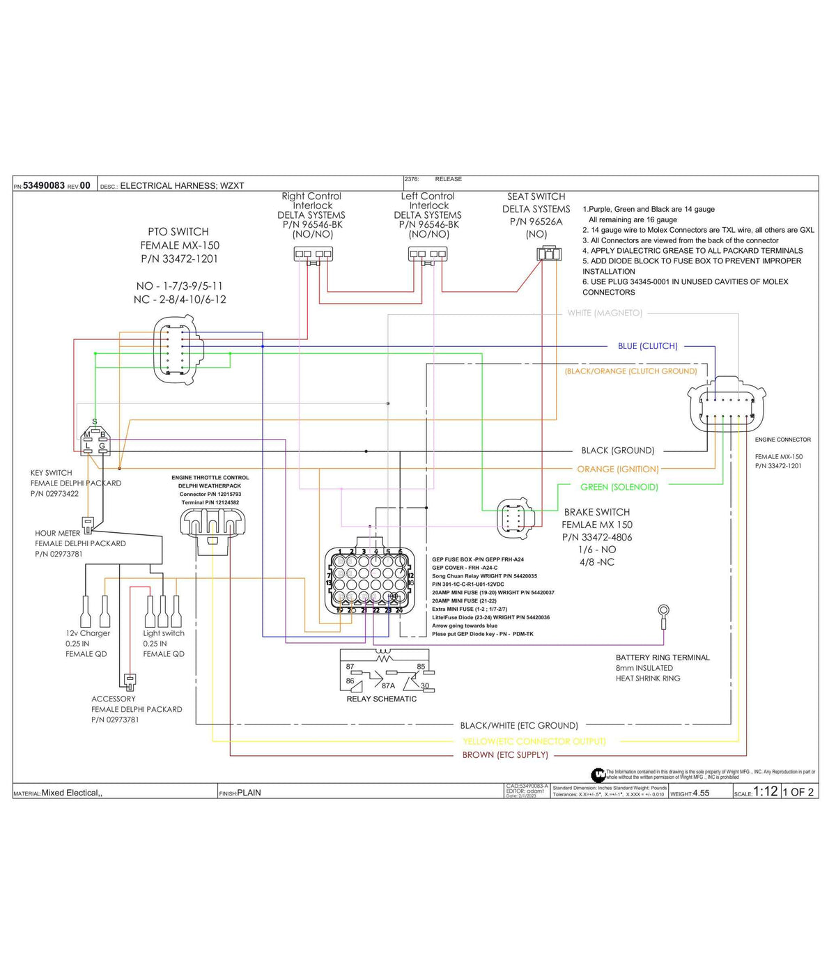 WZXT Harness 53490083 Default Title