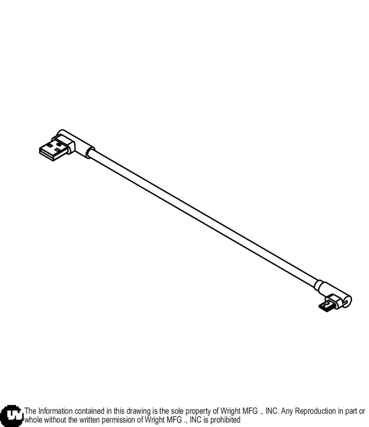 USB Micro RA To A RA 9IN Cable 57420069