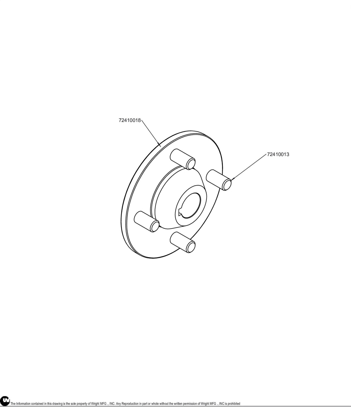 1 1/4 Shaft W/Studs Wheel Hub 72410063 Default Title