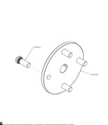 1'' Shaft Reverse Offset Wheel Hub W/Studs 72410107 Default Title