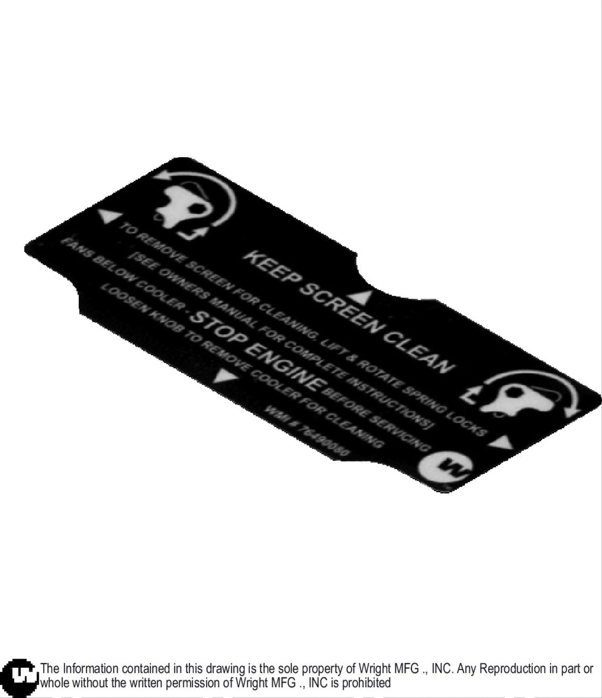 WZK Oil Cooler Screen Decal 76490080 Default Title