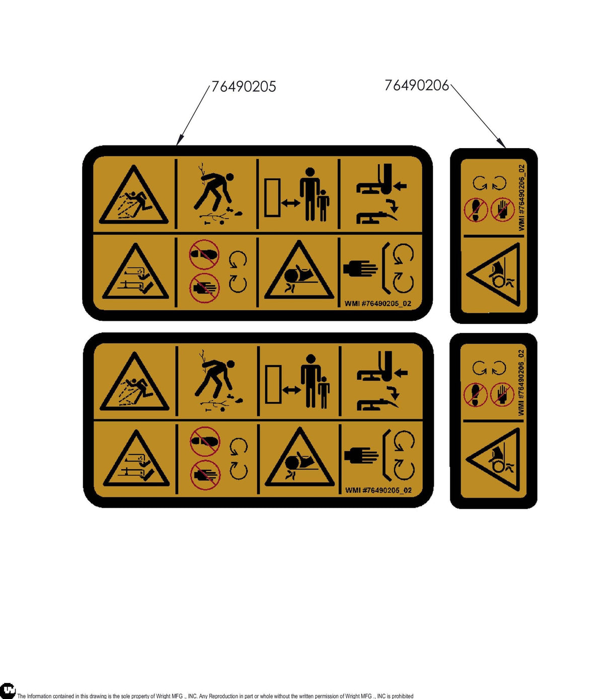 Cutter Deck Decal Kit 76490223 Default Title