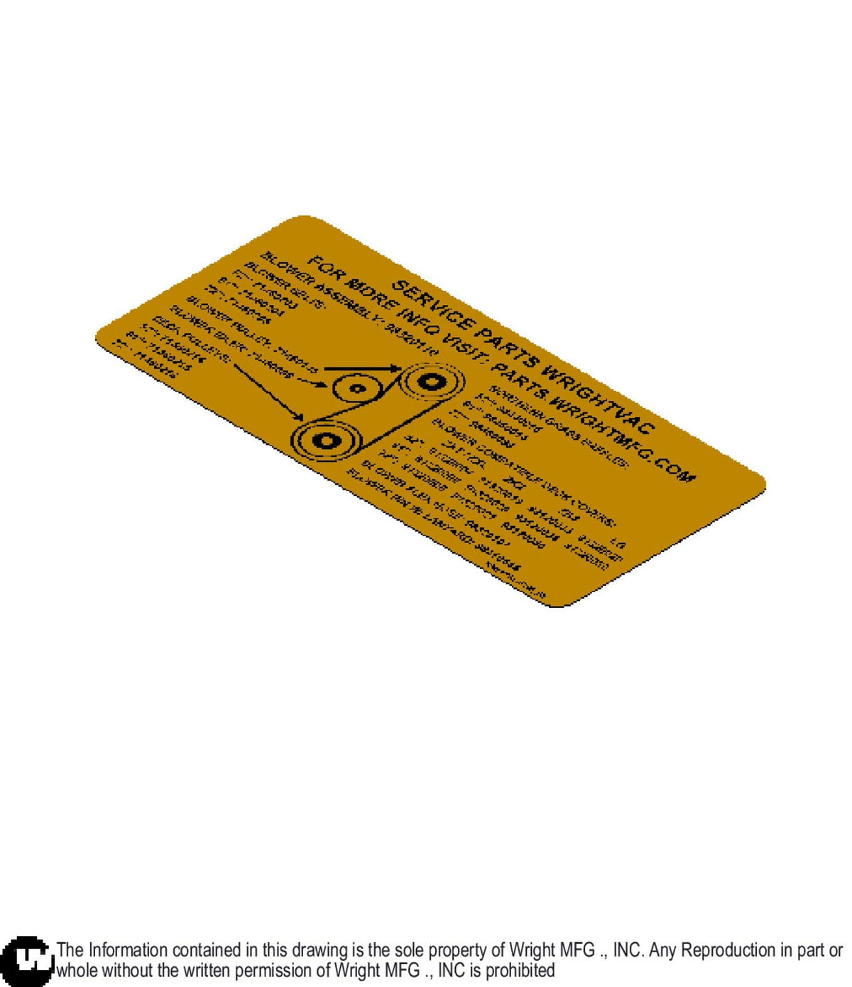 WZXT Blower Service Parts Decal 76490296 Default Title