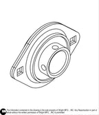 1" 2-Bolt Flange Bearing 77410004