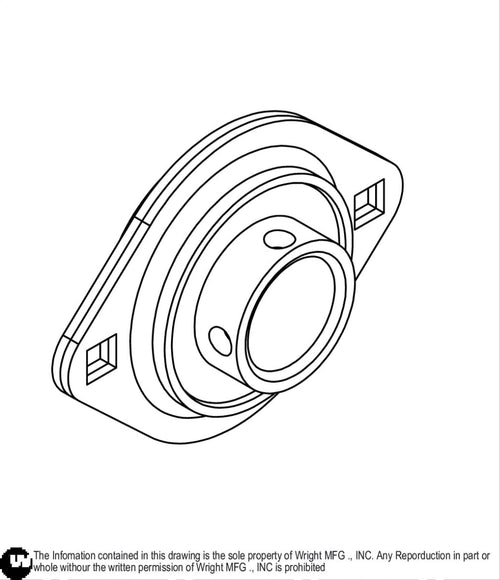 1" 2-Bolt Flange Bearing 77410004