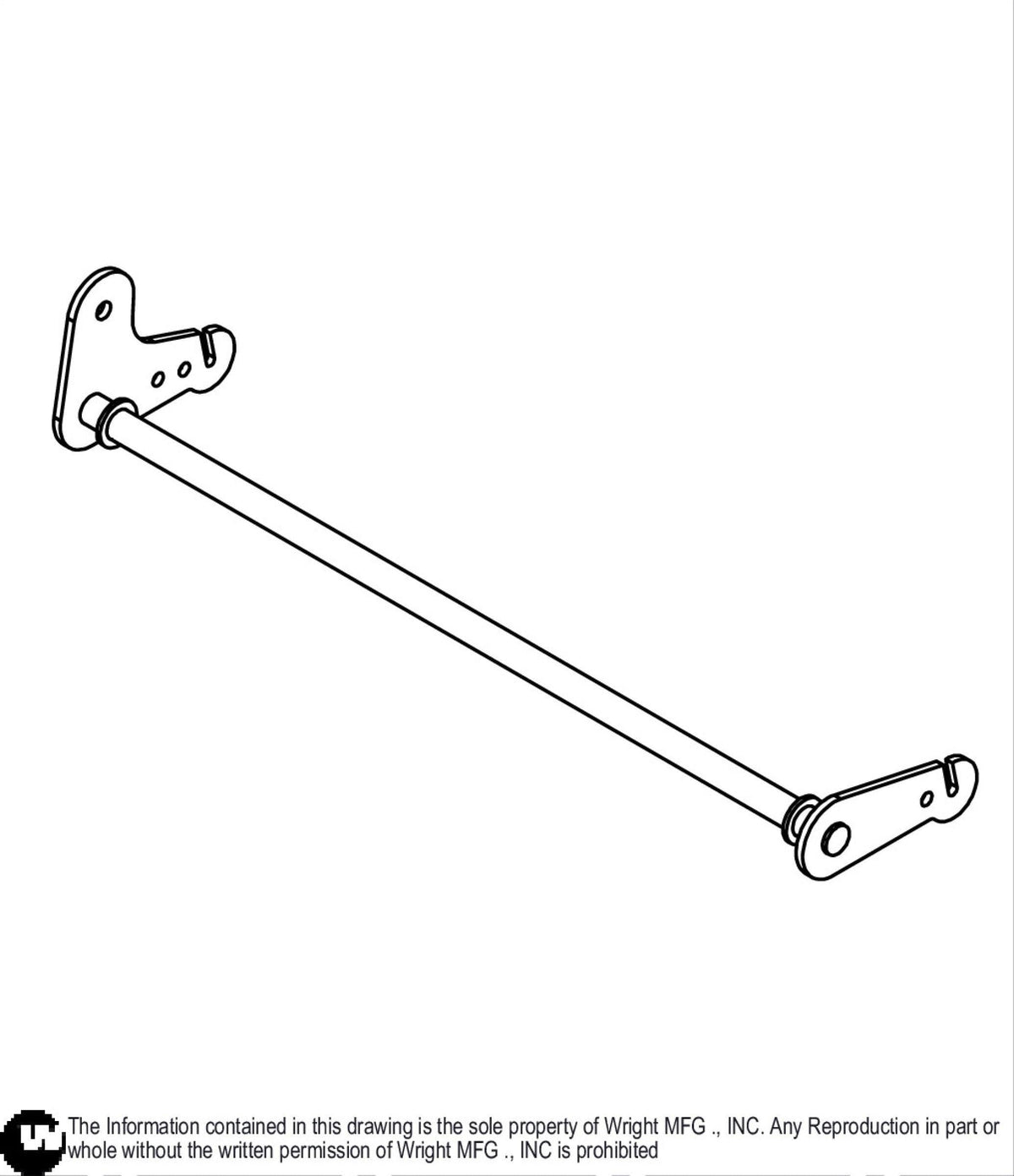 WZ Deck Lift Axle Weldment 93460083 Default Title