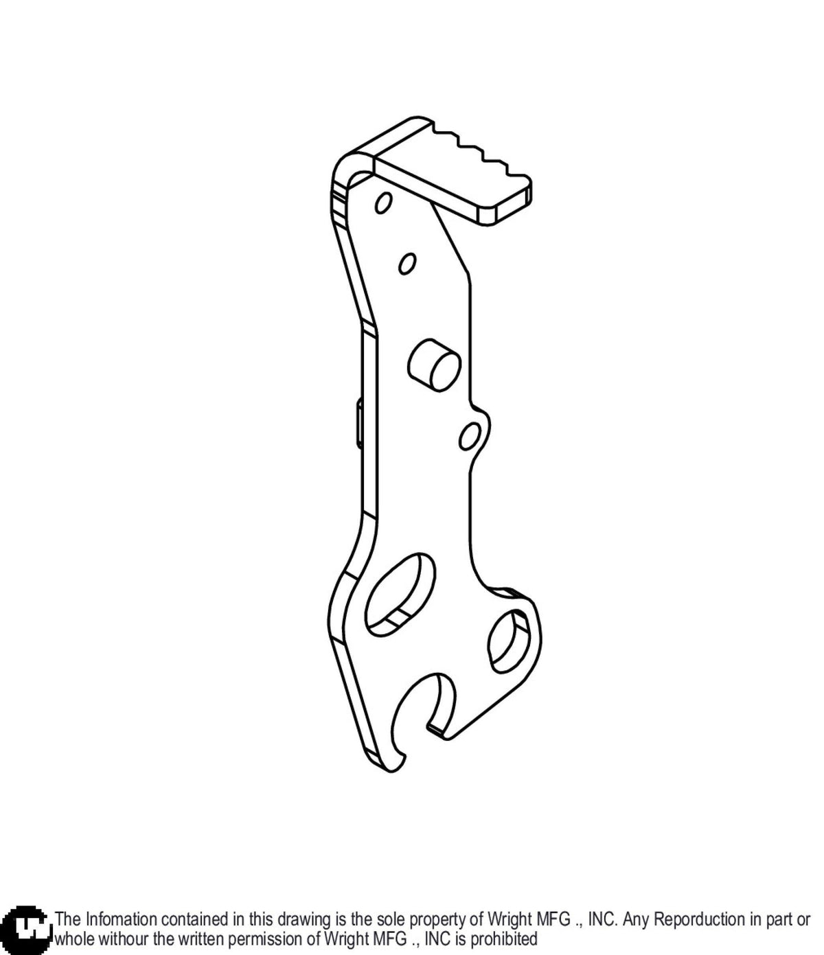WZ Deck Lift Foot Lever Weldment 93460086 Default Title