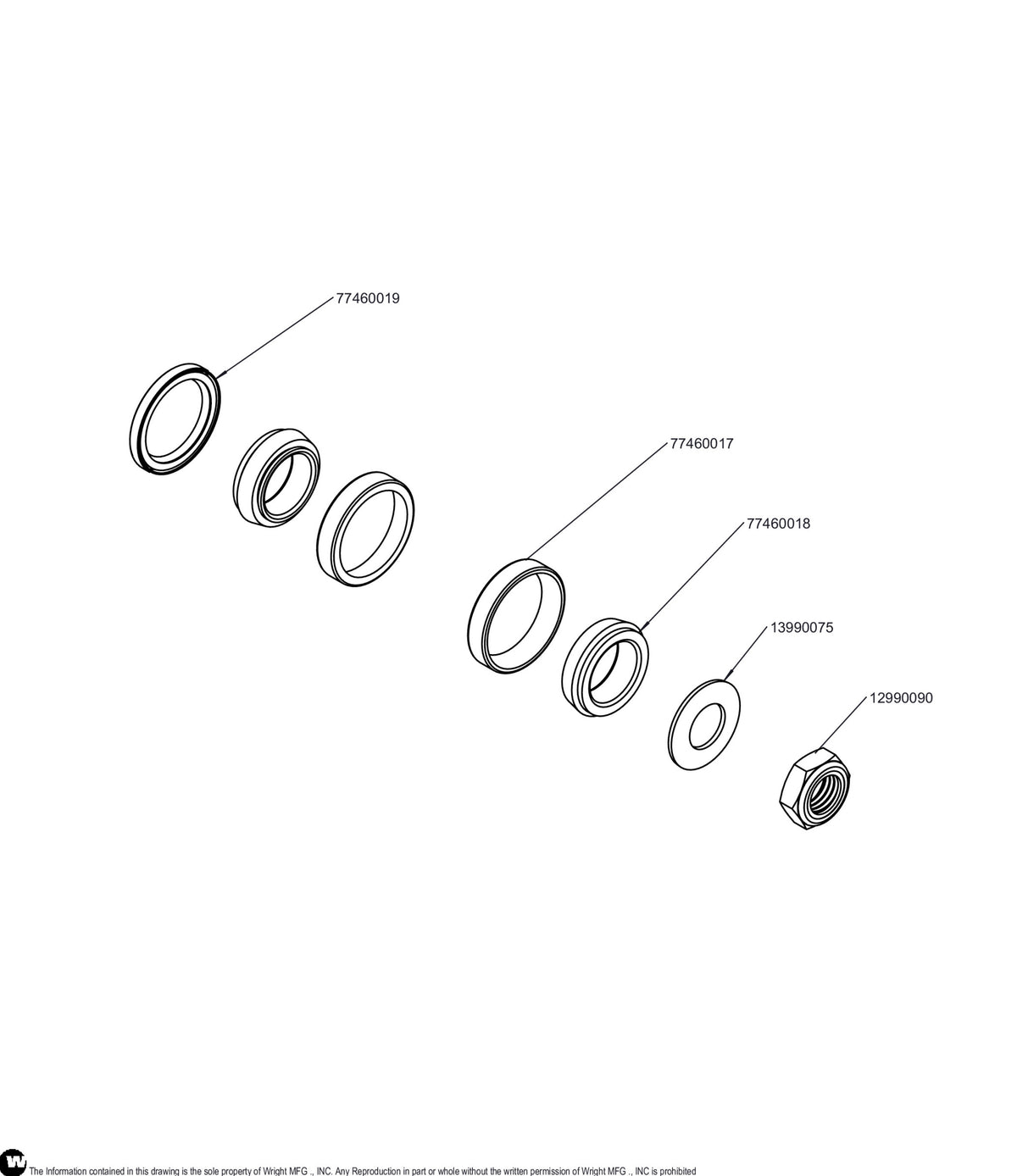 WZXT Caster Arm Bearing Repair Kit 95490021 Default Title